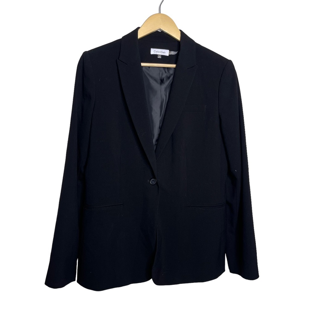 Calvin Klein Black Women's Single-Button Blazer